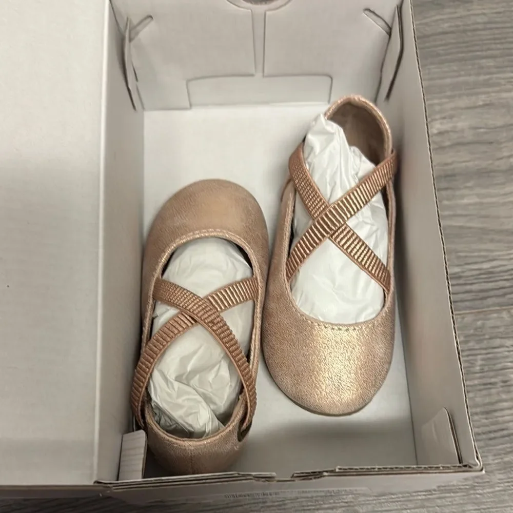 Blowfish Malibu Kids' Pixi Ballet Flat Kid In Rose Gold Reptile